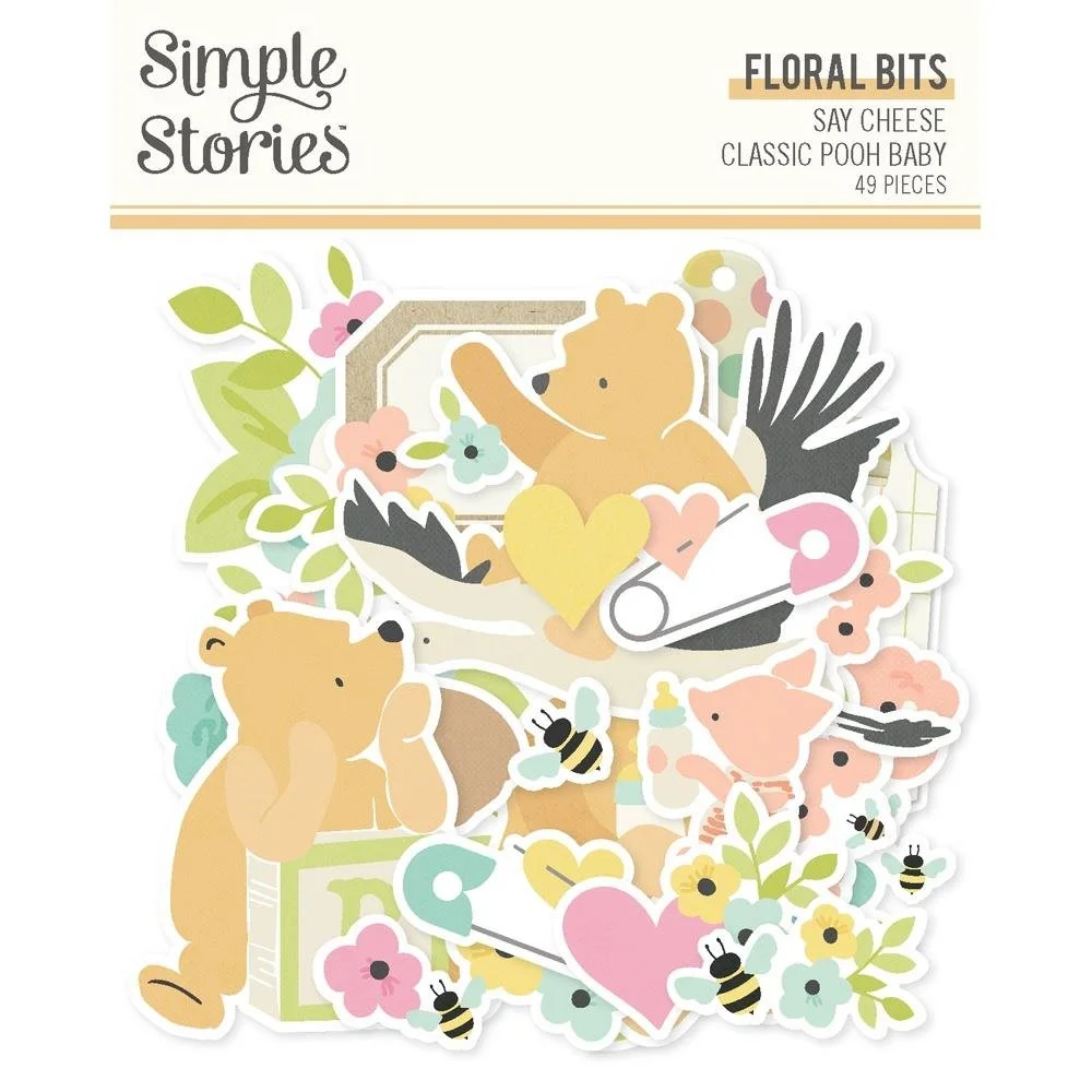 Simple Stories Pooh Baby Floral Bits