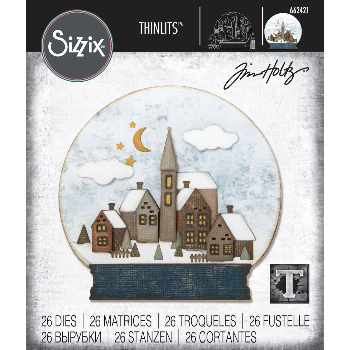 Tim Holtz Sizzix Snowglobe 2 Thinlits Die