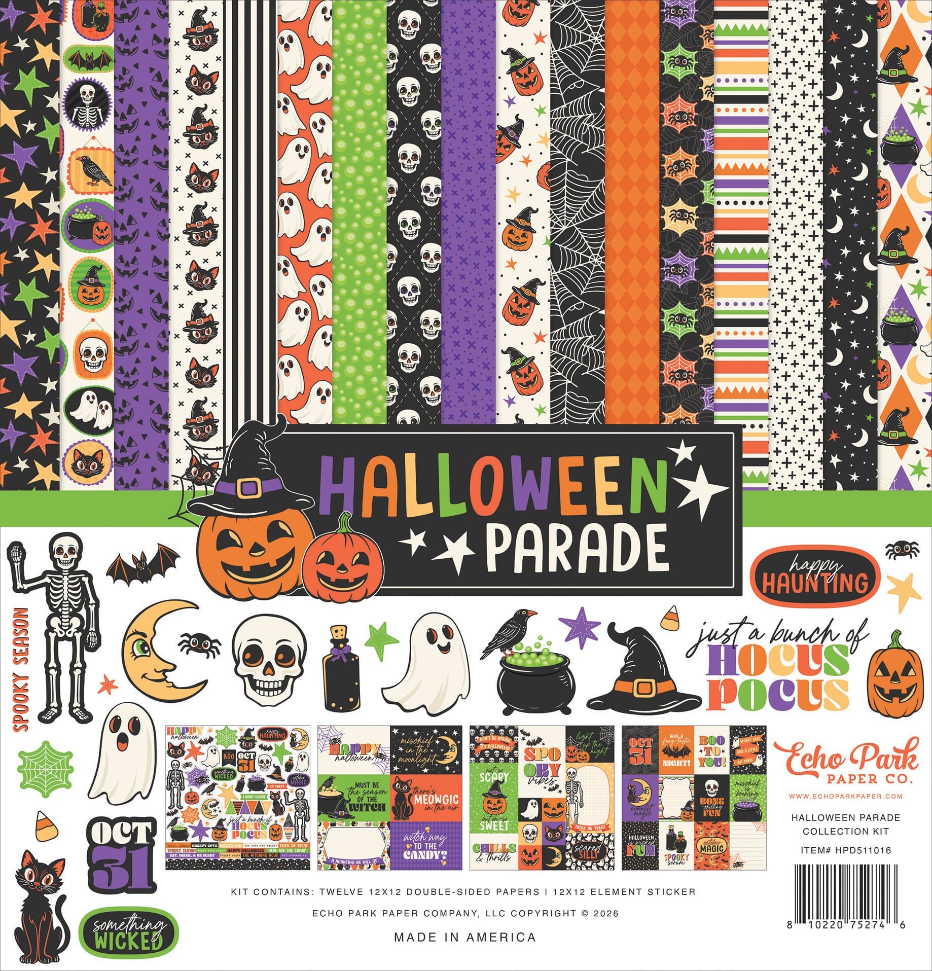 *Pre-Order* Echo Park Halloween Parade 12" x 12" Collection Kit