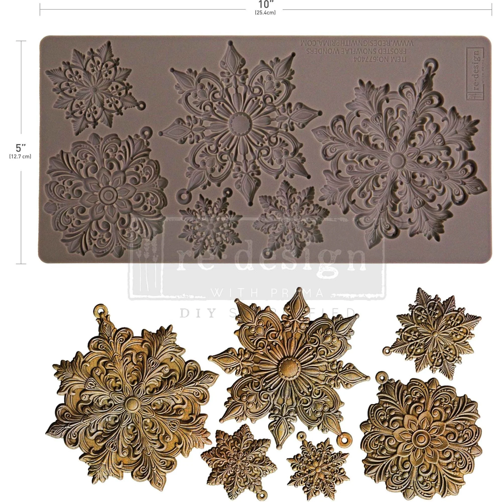 Redesign With Prima Decor Mould Frosted Snowflake Wonders