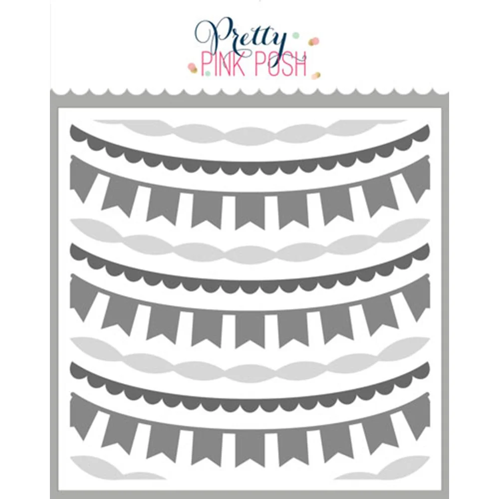 Pretty Pink Posh Layered Garlands (3 layer) Stencils