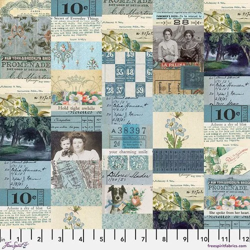 Tim Holtz Eclectic Elements Palette Blue Collage