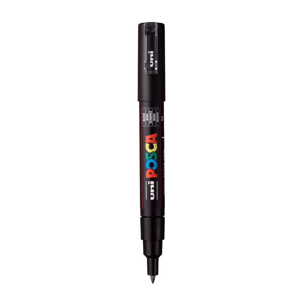 POSCA 1M Paint Marker X-Fine Bullet Tip .7mm Black