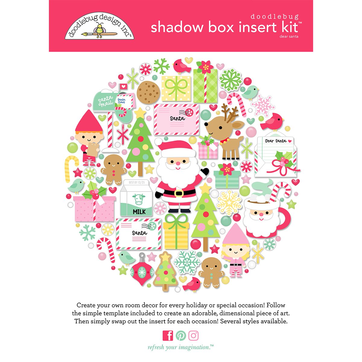 *Pre-Order* Doodlebug Dear Santa Shadow Box Kit