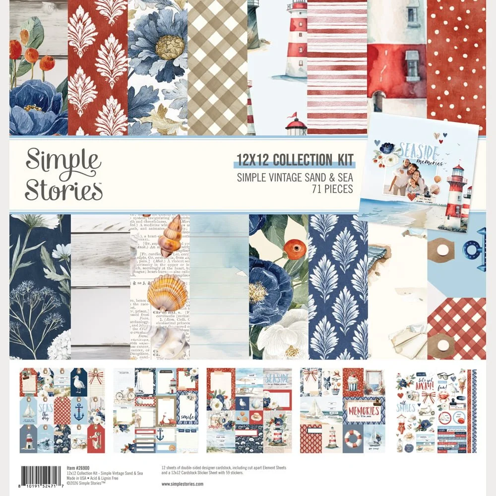 *Pre-Order* Simple Stories Simple Vintage Sand & Sea 12" x 12" Collection Kit