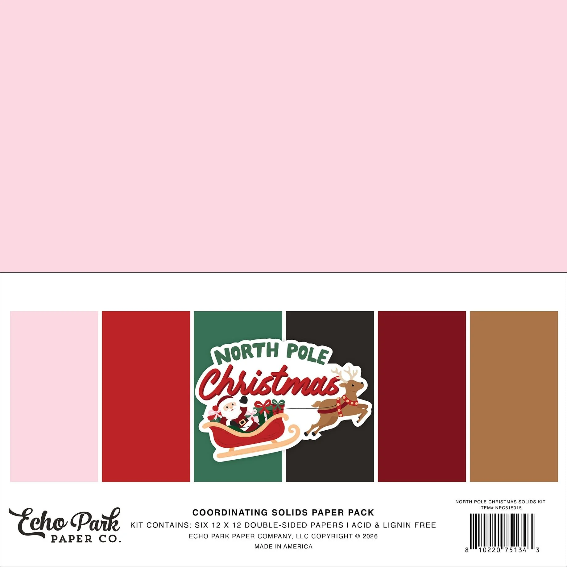 *Pre-Order* Echo Park North Pole Christmas Solids Kit