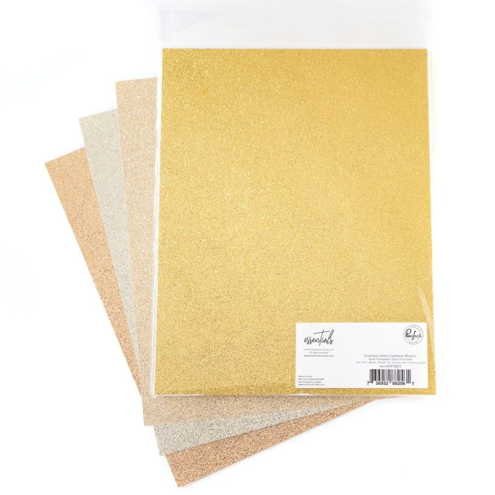 Pinkfresh Studio Essentials Glitter Cardstock Metallics