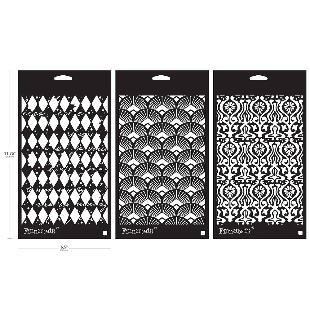 Finnabair 6x9 Stencil Set Old Pages