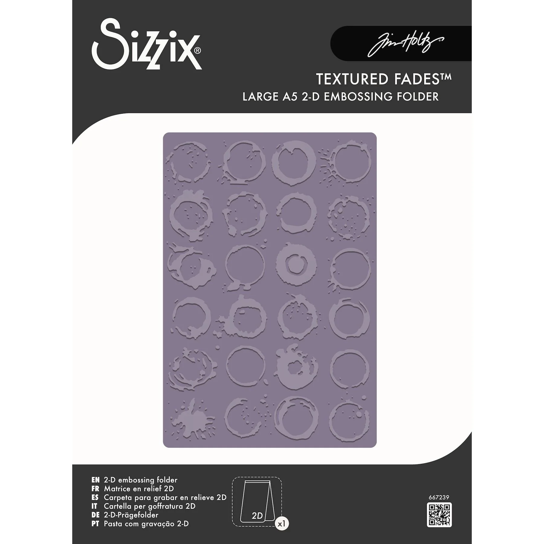 Tim Holtz Sizzix Ringer Large A5 Embossing Folder