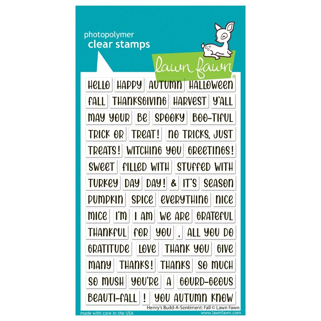 Lawn Fawn Stamps Henry's Build-a-Sentiment: Fall
