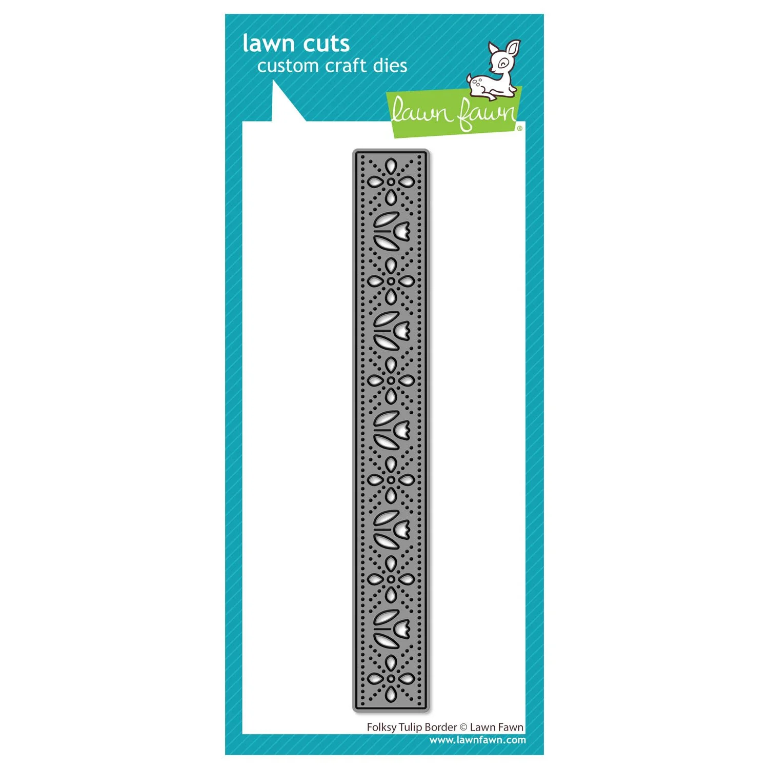 Lawn Fawn Lawn Cuts Folksy Tulip Border