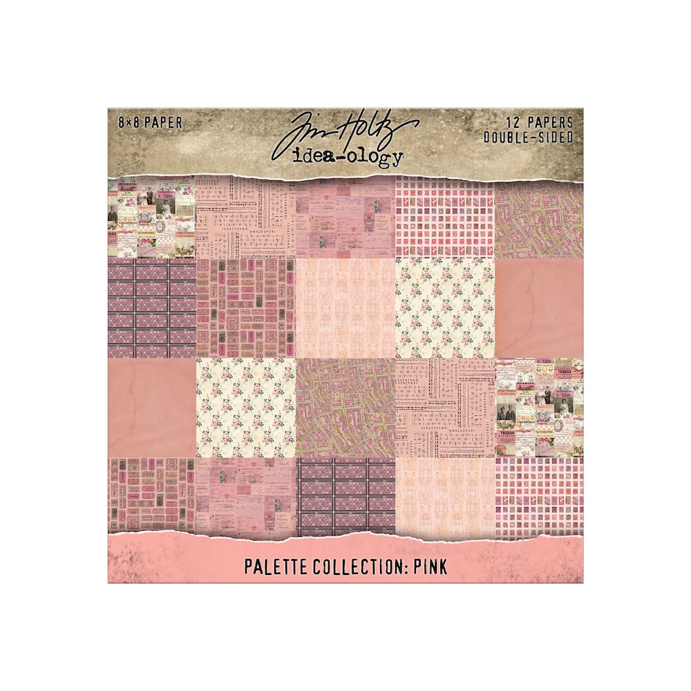 *Pre-Order* Tim Holtz Idea-ology Palette Paper Collection 8" x 8" Paper Pad Pink
