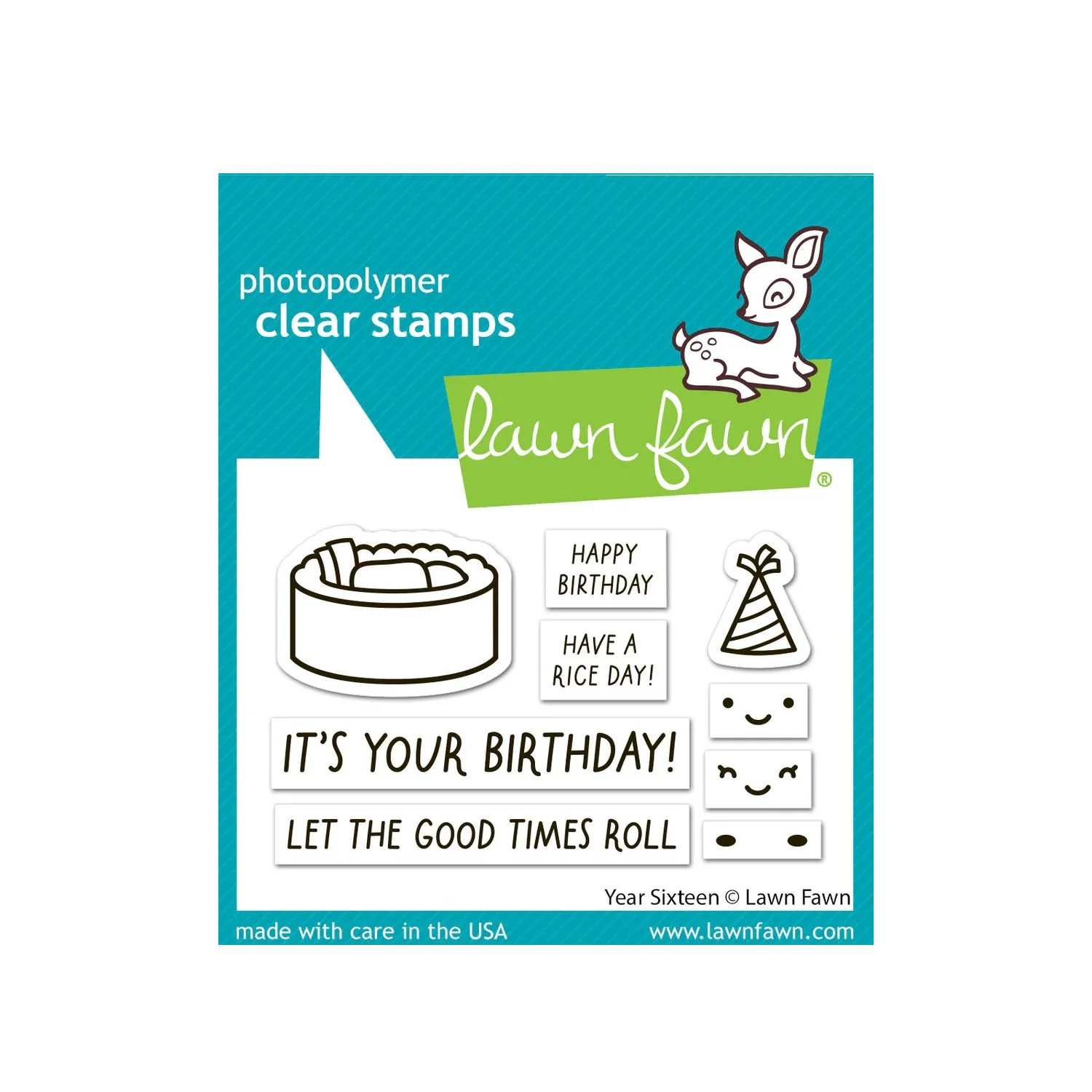 Lawn Fawn Year Sixteen Stamp