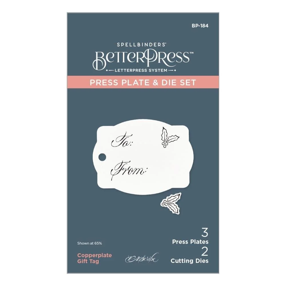 Spellbinders Betterpress Copperplate Gift Tag