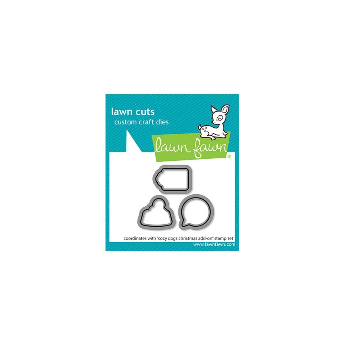 Lawn Fawn cozy dogs christmas add-on lawn cuts