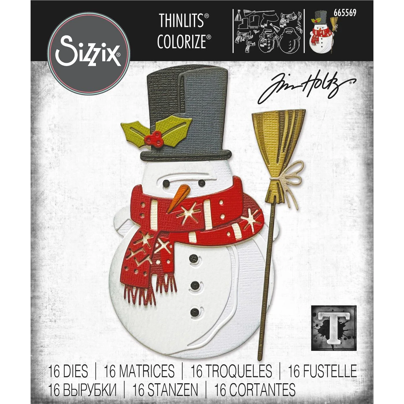 Tim Holtz Sizzix Winston Colorize Thinlits Dies