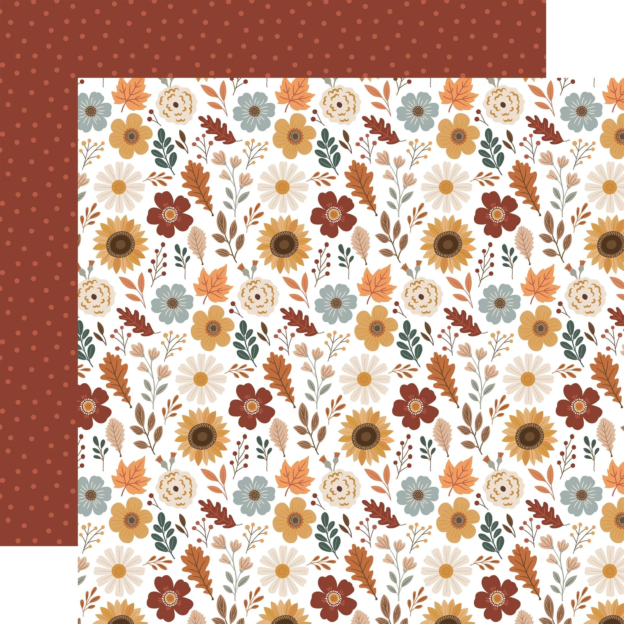 *Pre-Order* Echo Park Feels Like Fall 12" x 12" Paper Harvest Blossoms