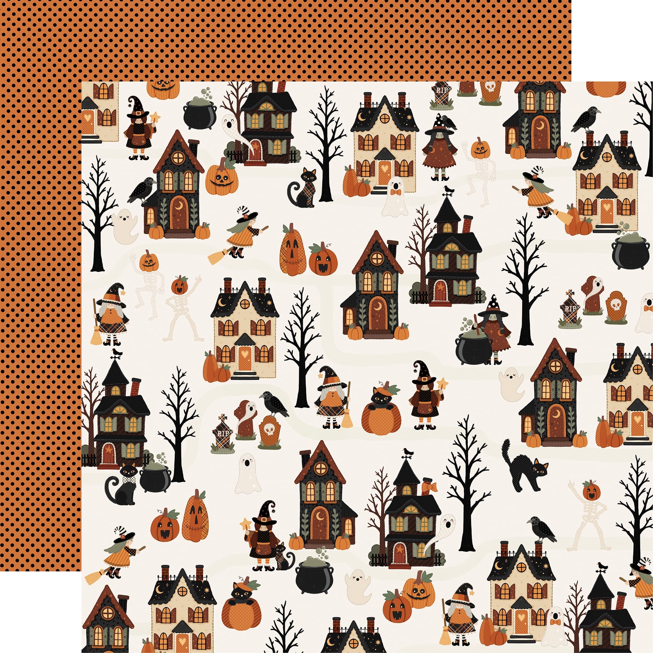 *Pre-Order* Carta Bella Handmade Halloween 12" x 12" Paper Haunted Halloween Street