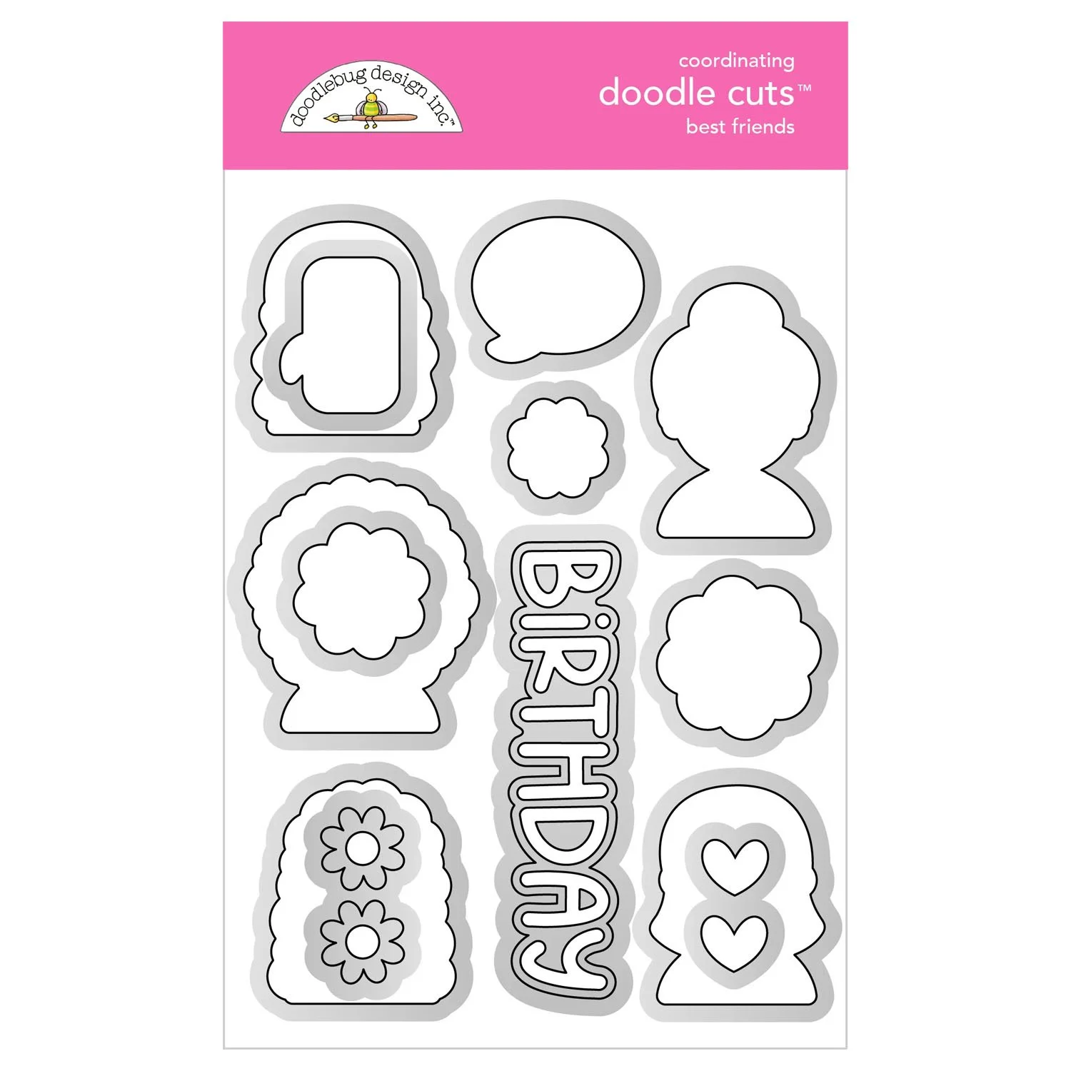 *Pre-Order* Doodlebug Color Me Crafty Best Friends Doodle Cuts