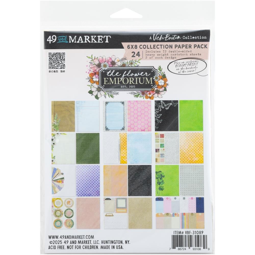 49 & Market Flower Emporium By Vicki Boutin 6" x 8" Collection Pack