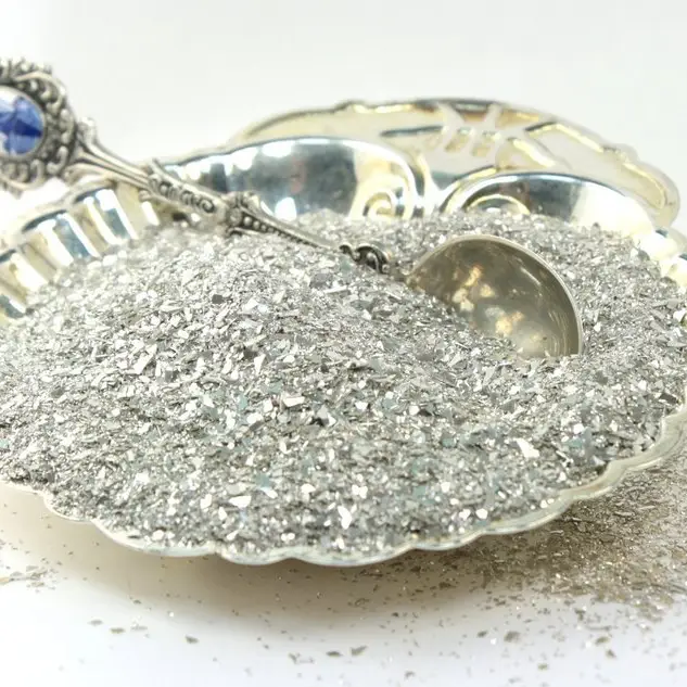 German Glass Glitter Silver Fusion
