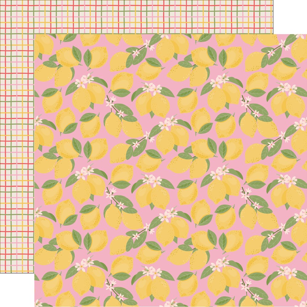 *Pre-Order* Simple Stories Pink Lemonade 12" x 12" Paper Lemon Squeezy