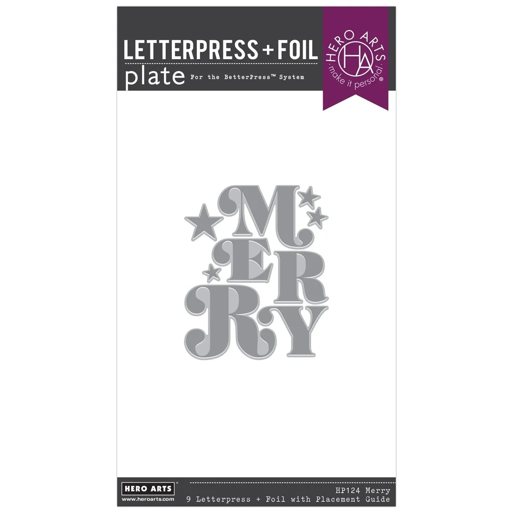 Hero Arts Merry Letterpress + Foil Set