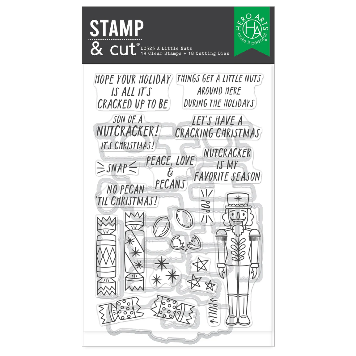Hero Arts A Little Nuts Stamp & Cut Set