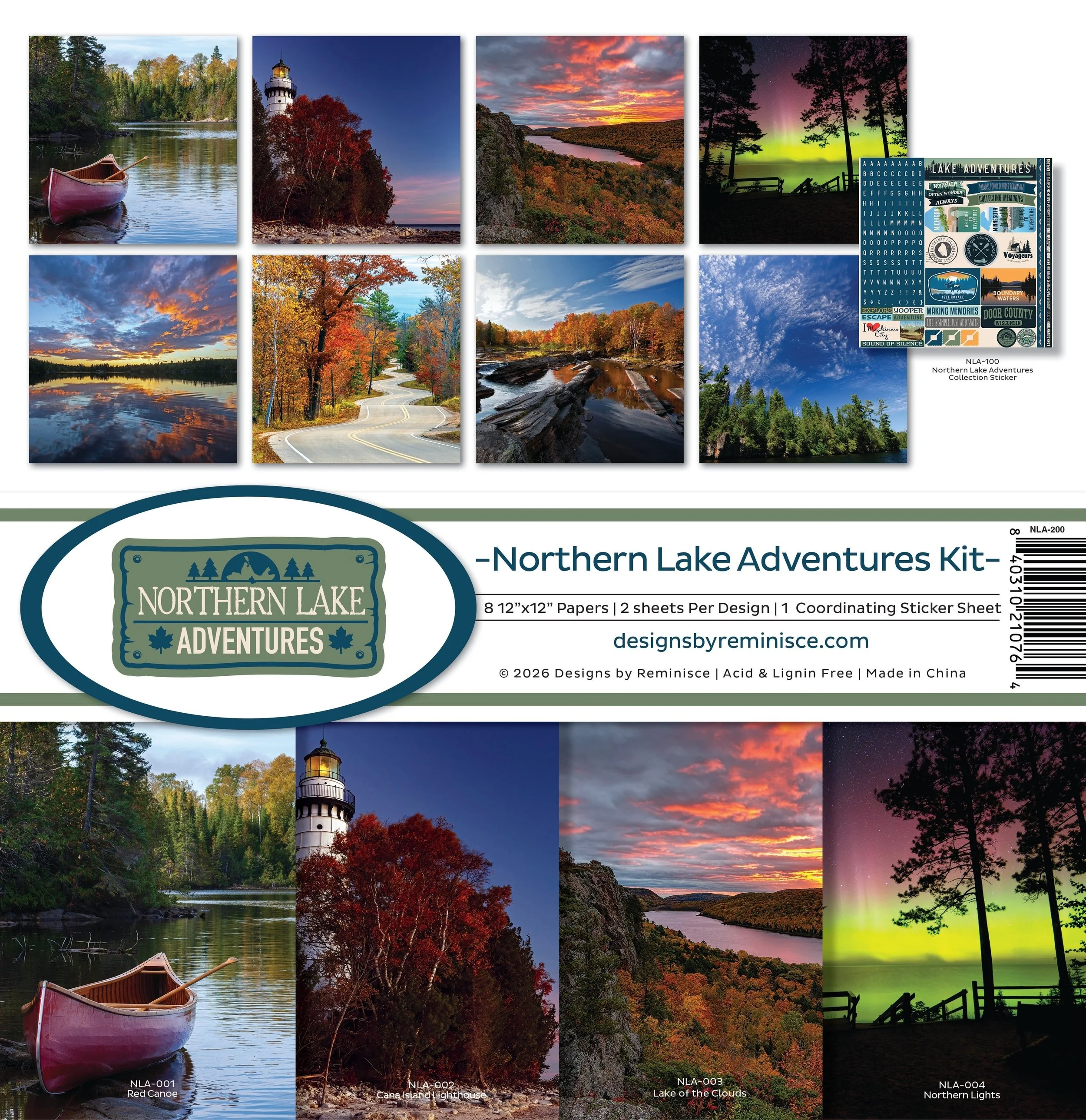 Reminisce Northern Lake Adventures 12x12 Collection Kit