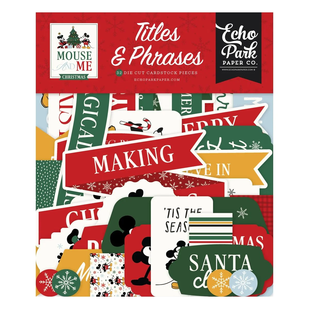 *Pre-Order* Echo Park Mouse & Me Christmas Titles & Phrases