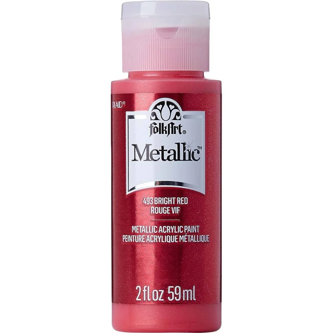 Folk Art Metallics Acrylic Paint Bright Red