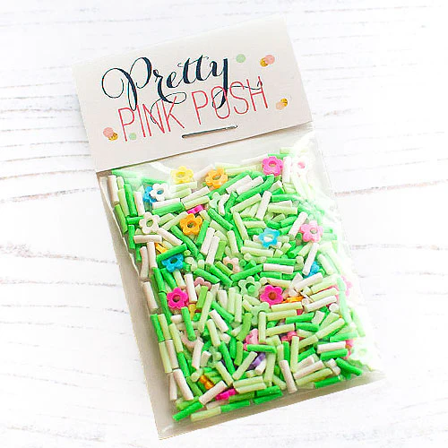 Pretty Pink Posh Spring Flowers Clay Confetti