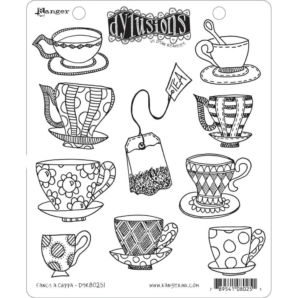 Dylusions Cling Stamps Fancy A Cuppa