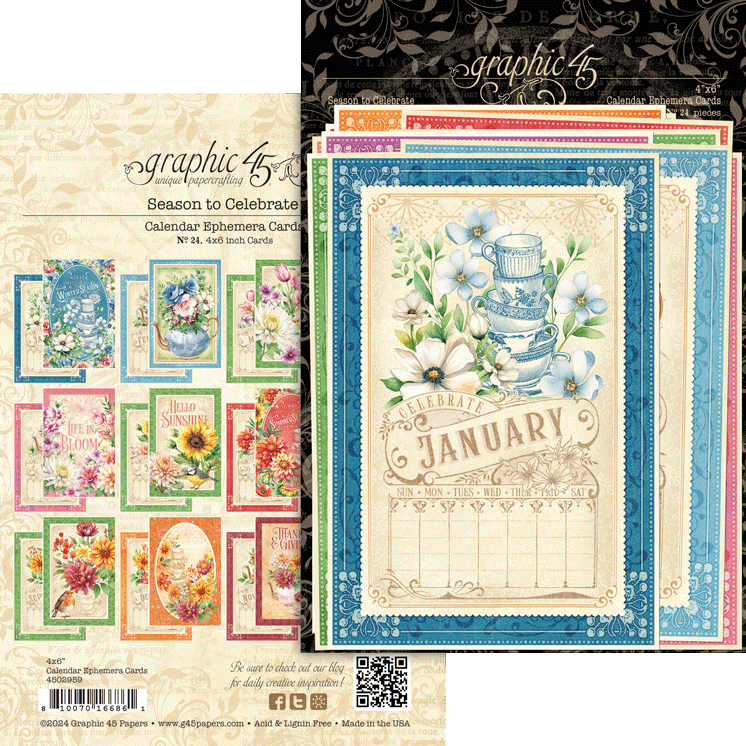 Graphic 45 Season To Celebrate Calendar Cards
