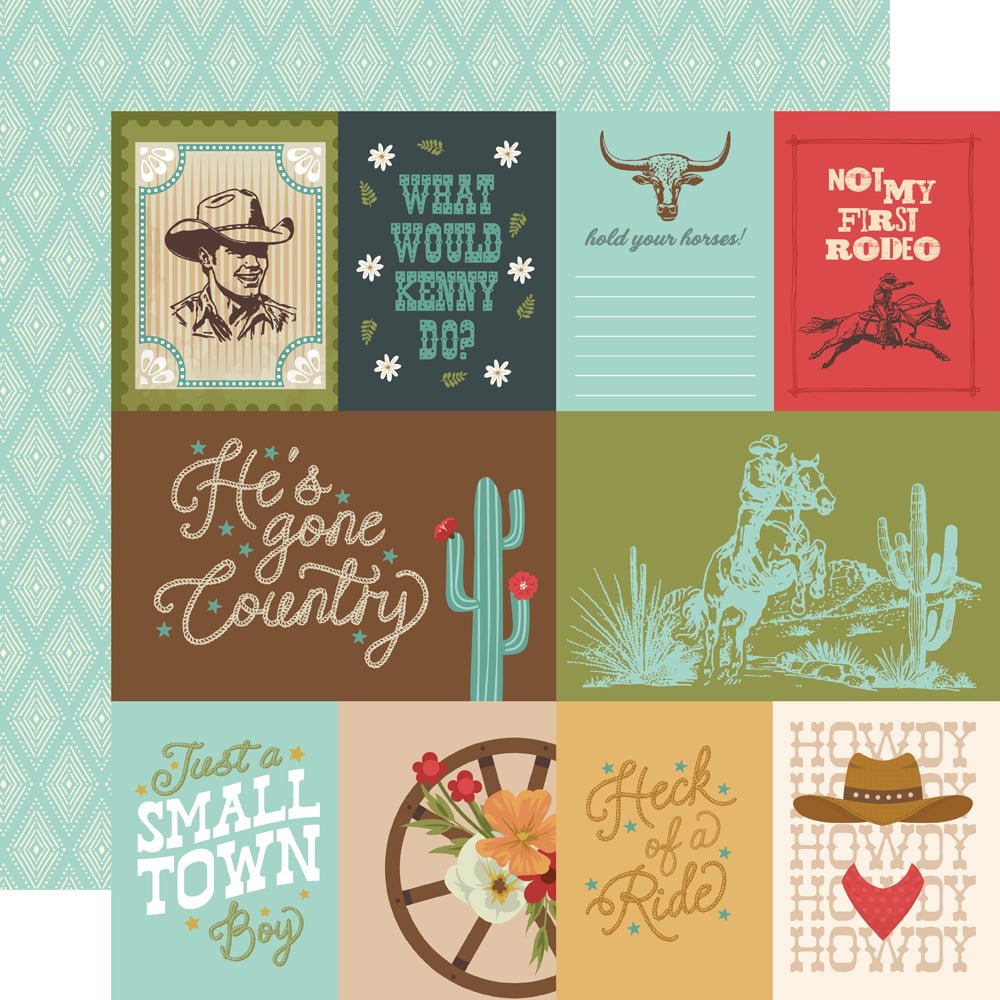 *Pre-Order* Simple Stories Country Roads Cowboy 12" x 12" Paper Elements 2