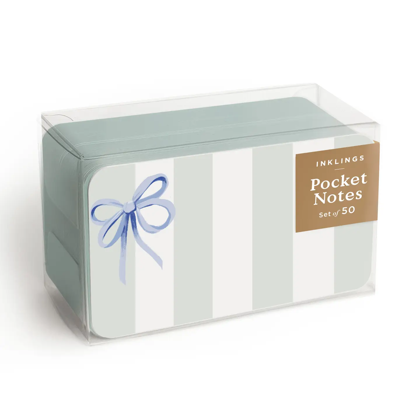 Inklings Paperie Pocket Notes™ Blue Bow Stripe