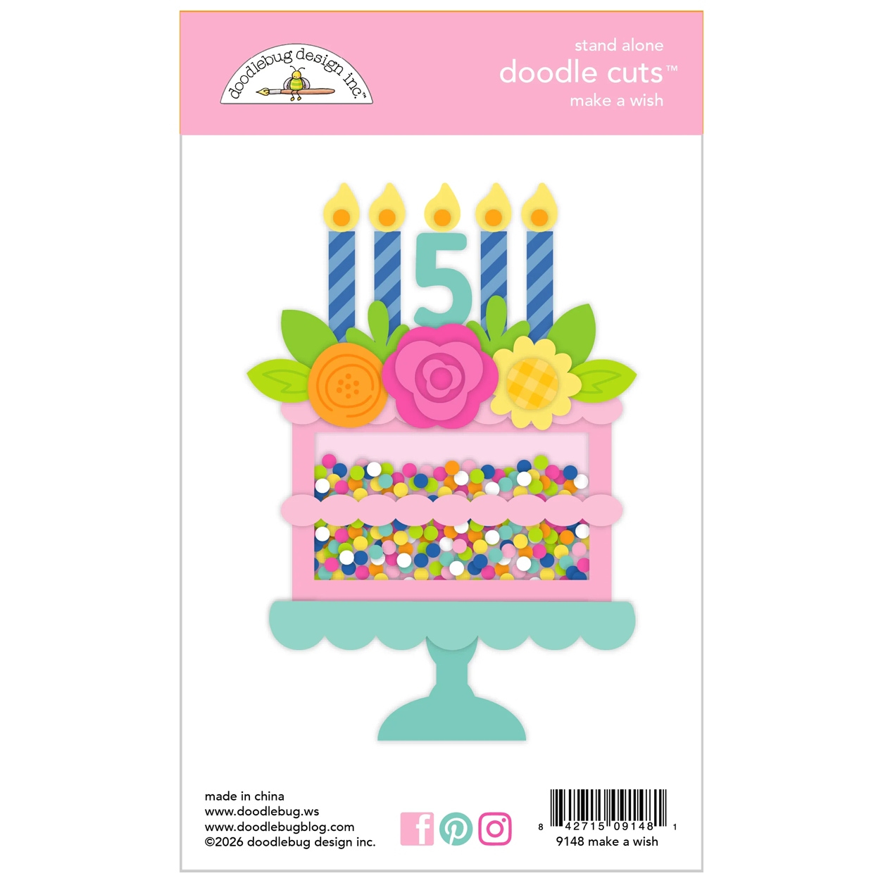 *Pre-Order* Doodlebug Cupcakes & Candles Make A Wish Doodle Cuts