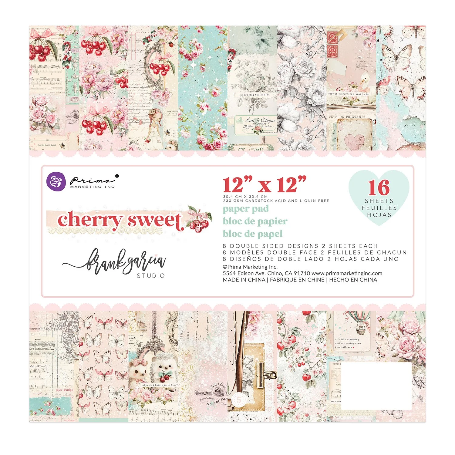 Prima Cherry Sweet Collection by Frank Garcia® 12" x 12" Paper Pad