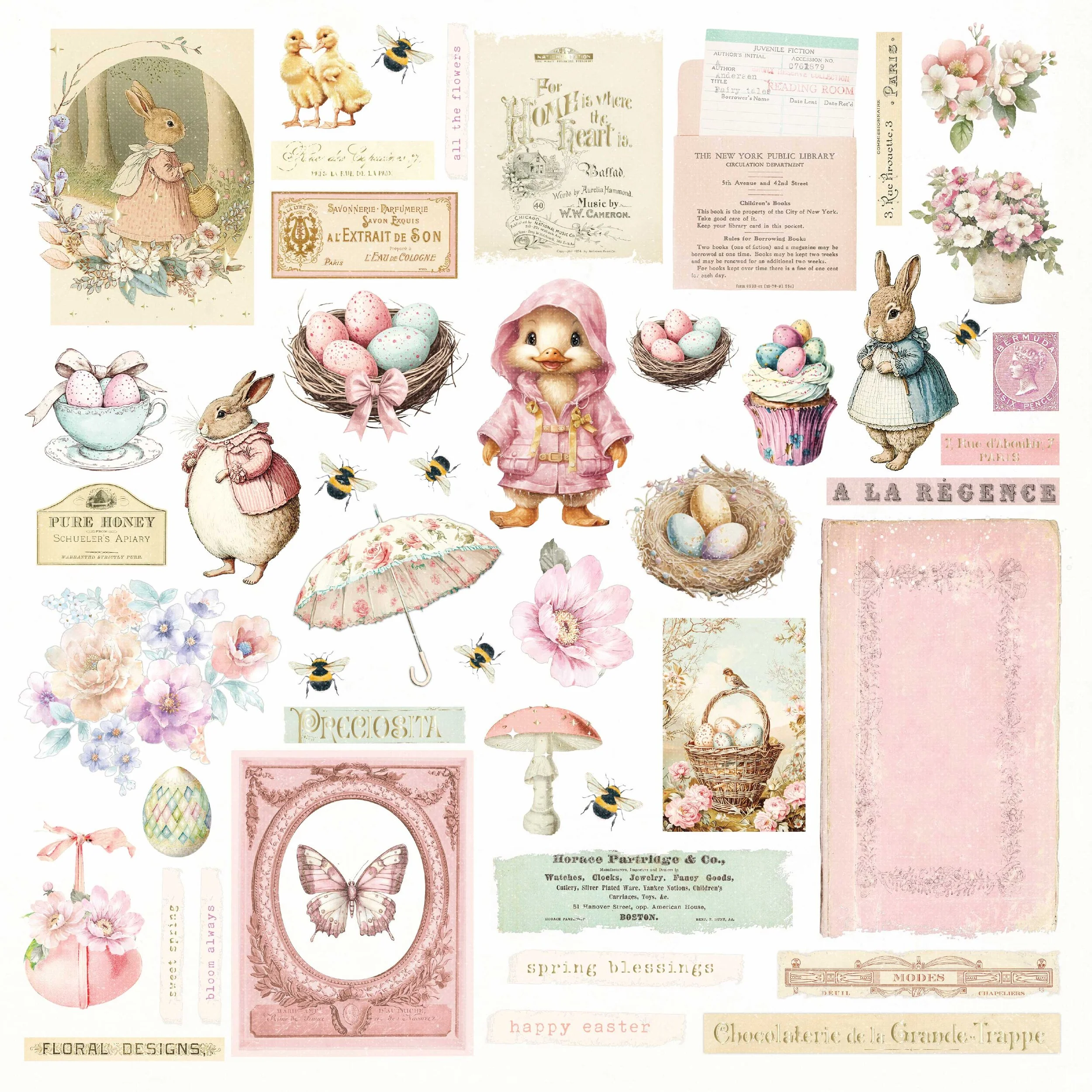Prima Sweet Spring by Frank Garcia®  Ephemera Sunshine & Bunnies