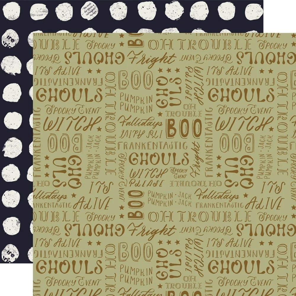 *Pre-Order* Simple Stories Frightful Fun 12" x 12" Paper Something Wicked