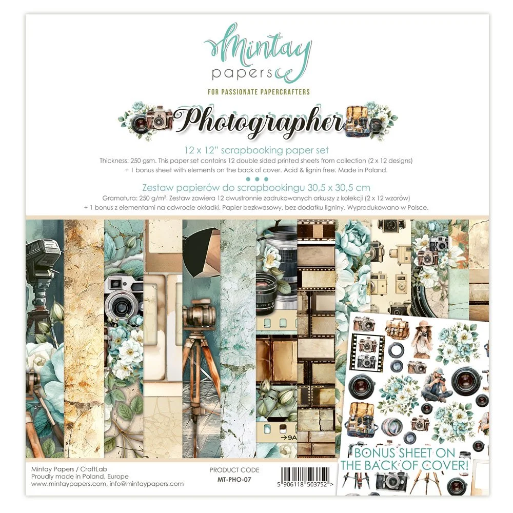 Mintay Photographer 12" x 12" Paper Set
