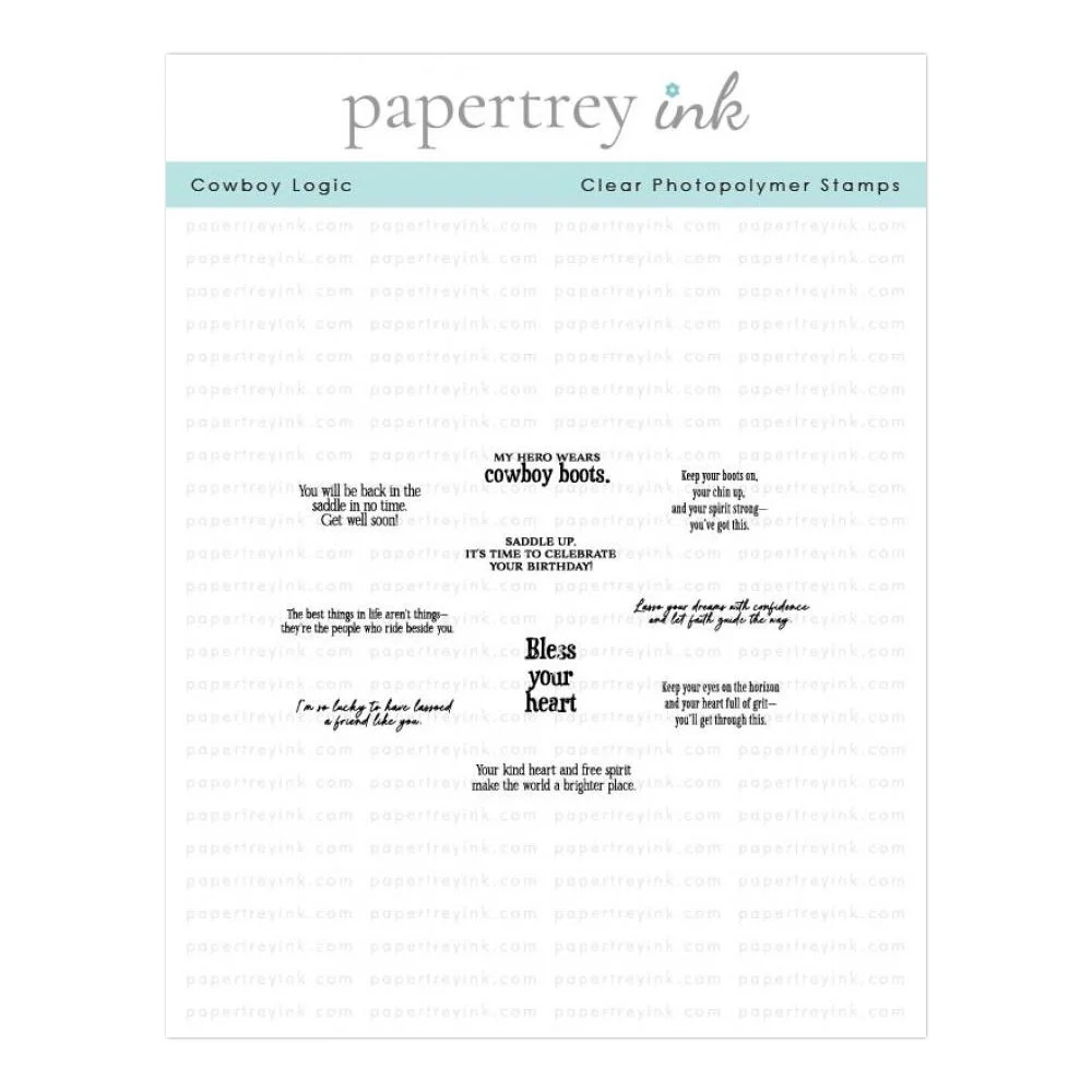 Papertrey Ink Cowboy Logic Mini Stamp Set