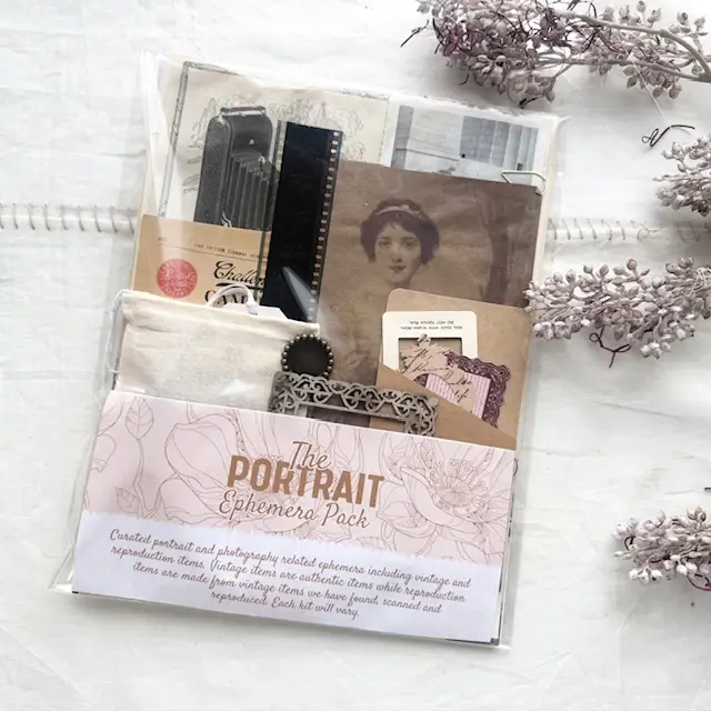 Portrait Ephemera Kit For Junk Journaling