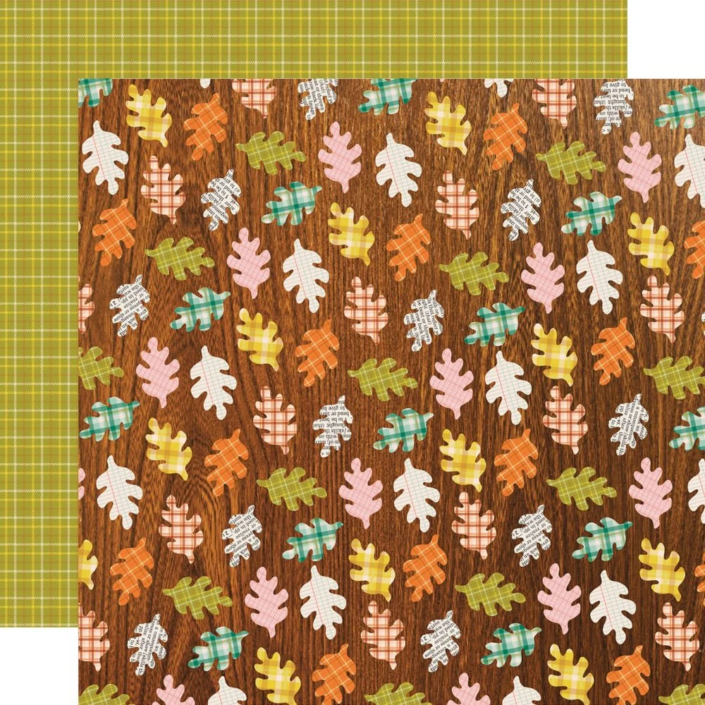 *Pre-Order* Simple Stories Pumpkins & Plaid 12" x 12" Paper Collecting Leaves