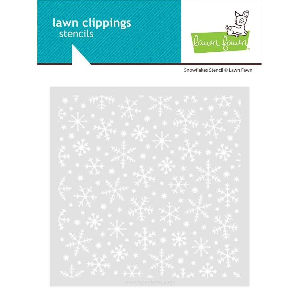 Lawn Fawn Lawn Clippings Stencil Snowflakes