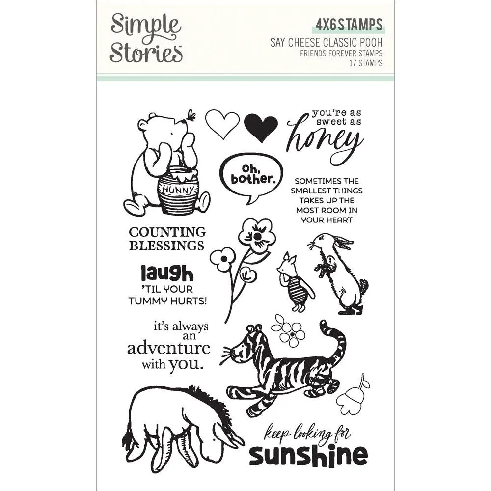 Simple Stories Say Cheese Classic Pooh Clear Stamp Friends Forever