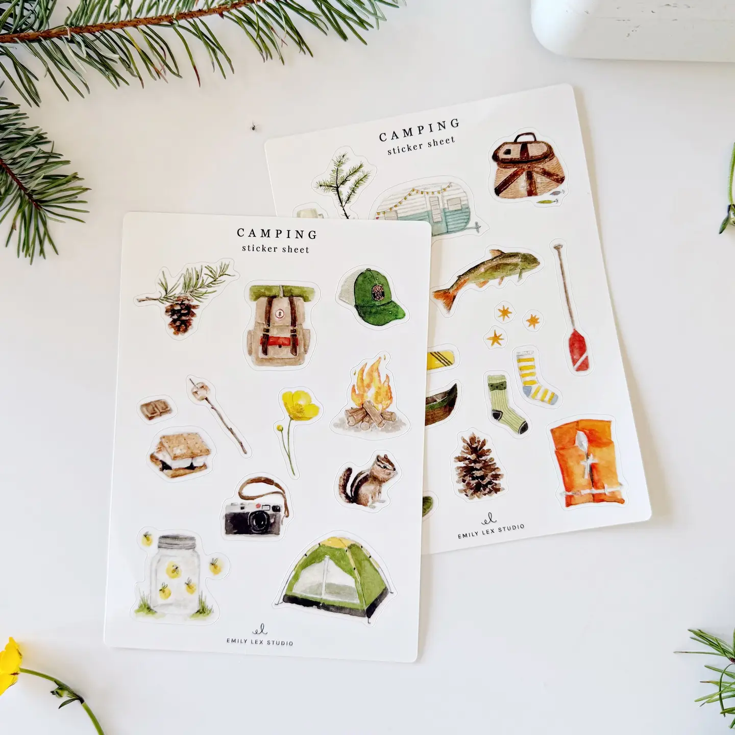 Emily Lex Studio Camping Sticker Sheets