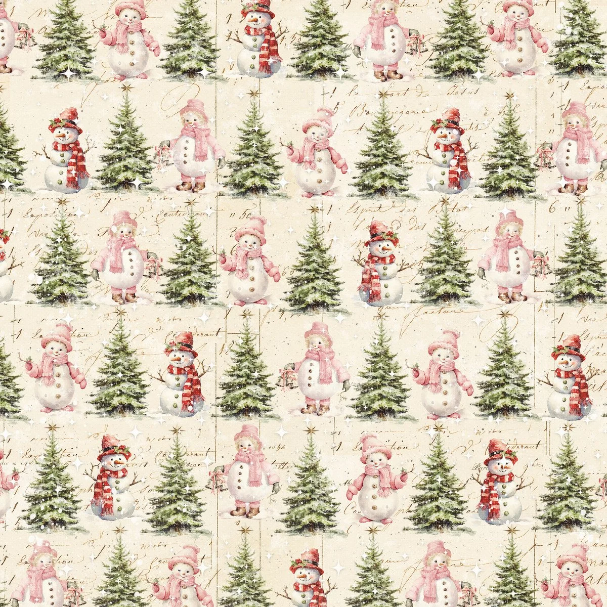 *Pre-Order* Frank Garcia Christmas Magic Fabric Christmas Trees & Snowmen
