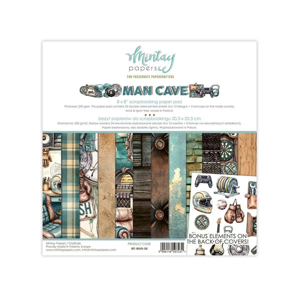 *Pre-Order* Mintay Man Cave 8" x 8" Paper Pad