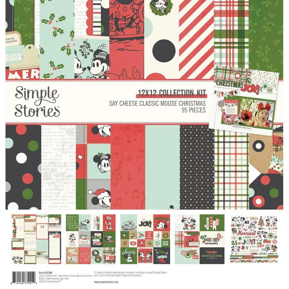 Simple Stories Say Cheese Classic Mouse Christmas 12" x 12" Collection Kit